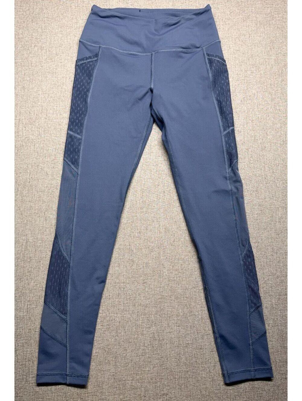 Victoria's Secret Sport Knockout Leggings Small Blue Mesh Pocket High Rise